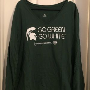 Ladies MSU 3X Long Sleeve Tee